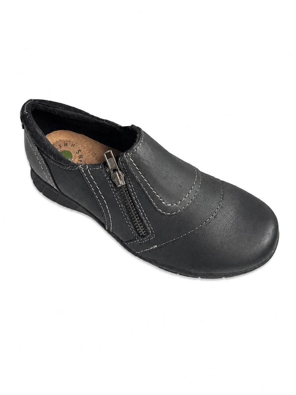 Earth Origins Nila Loafers 6.5W Black Leather Comfort Shoes NWOT